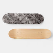 Cool Graphic Black en White Tribal Tattoo Pattern Persoonlijk Skateboard (Horizontaal)