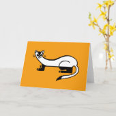 Cool graphic FERRET- Behoud- Wildlife Sinaasappel Kaart (Gele Bloem)