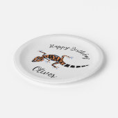 Cool graphic - GECKO - Wildlife - Feest Papieren Bordje (Gekanteld)