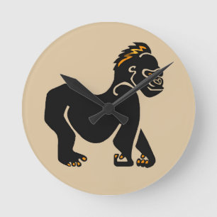 Cool graphic GORILLA -Dierenvriend- Aap- Primaat Ronde Klok