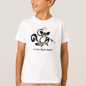 Cool Graphic - Ik hou van Aye-ayes - Raar wild - T-shirt (Voorkant)