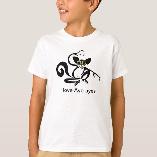 Cool Graphic - Ik hou van Aye-ayes - Raar wild - T-shirt (Voorkant)
