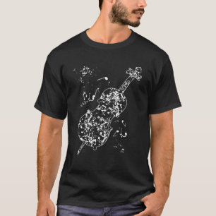 Cool Graphic Jazz Lovers Upright Bass Player desig T-shirt