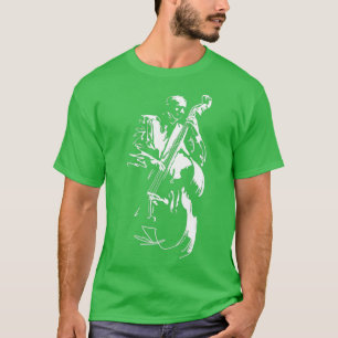 Cool Graphic Jazz Lovers Upright Bass Player desig T-shirt
