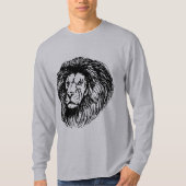 Cool Graphic lion print voor hem grijs T-shirt (Voorkant)