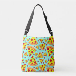 Cool Graphic Print Pepperoni Pizza Food Patroon Crossbody Tas