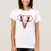 Cool Graphic Red Pset Elephant T-shirt (Voorkant)
