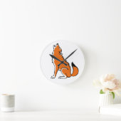 Cool graphic - Red WOLF - Wildlife - Verenigde Sta Ronde Klok (Huis)