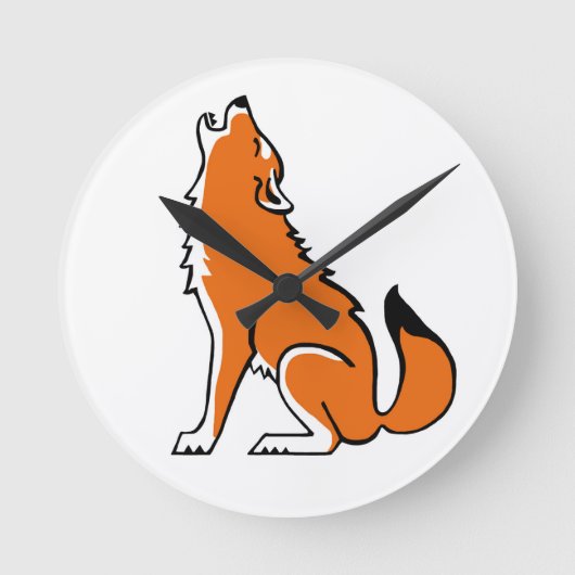 Cool graphic - Red WOLF - Wildlife - Verenigde Sta Ronde Klok (Voorkant)