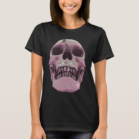 Cool Graphic Skull  Death Skeleton Goth Halloween  T-shirt (Voorkant)