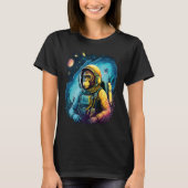 Cool Graphic Space Chimp Monkey Astronaut Cosmonau T-shirt (Voorkant)