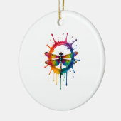 Cool Graphic Tie Dye Sunglasses Dragonfly Illustra Keramisch Ornament (Links)