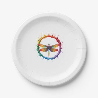 Cool Graphic Tie Dye Sunglasses Dragonfly Illustra Papieren Bordje