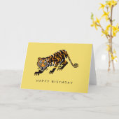 Cool Graphic- TIGER - Wildlife - Natuur Kaart (Gele Bloem)