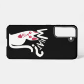 Cool grappig grap minimale cartoonachtige witte ka samsung galaxy hoesje (Achterkant horizontaal)