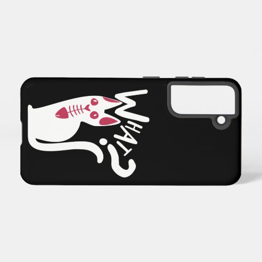 Cool grappig grap minimale cartoonachtige witte ka samsung galaxy hoesje (Achterkant horizontaal)