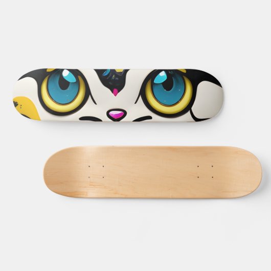 Cool grappig monster cat skateboard (Horizontaal)