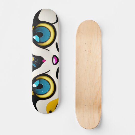 Cool grappig monster cat skateboard (Voorkant)