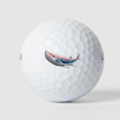 Cool grappig monster walvis golfballen (Voorkant)