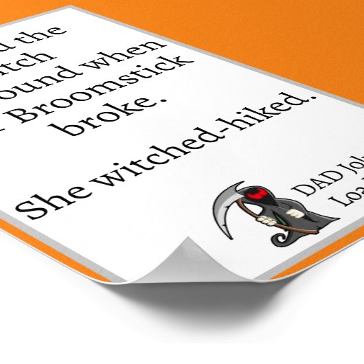 Cool Grappig Papa Joke Design Poster (Hoek)