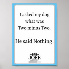 Cool Grappig Papa Joke Design Poster