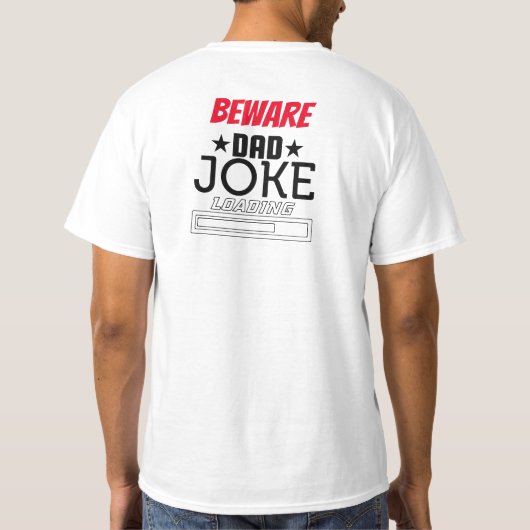 Cool Grappig Papa Joke Design T-shirt (Achterkant)