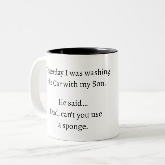 Cool Grappig Papa Joke Design Tweekleurige Koffiemok (Voorkant links)
