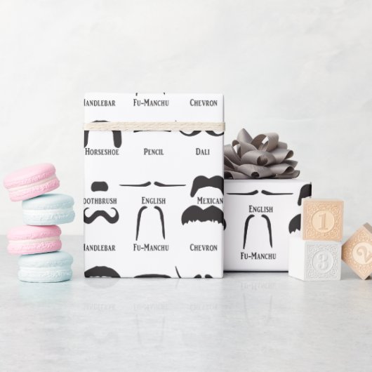 Cool Grappig snorrdiagram Cadeaupapier (Baby Shower)