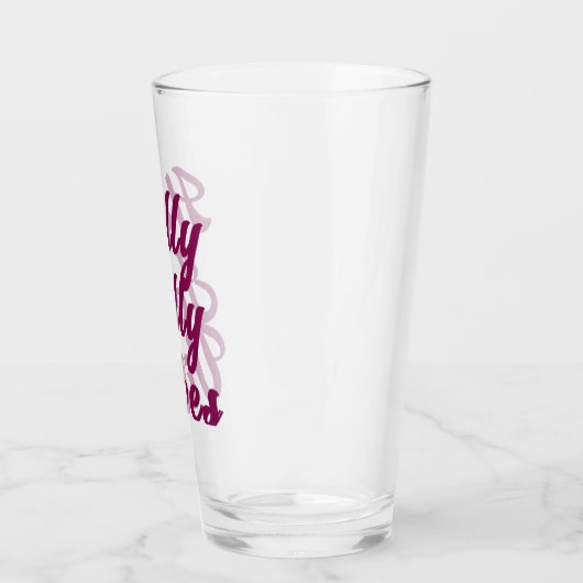 Cool Grappig Stijlvol Modern Vrolijk Kerstbier Glas (Links)