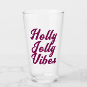 Cool Grappig Stijlvol Modern Vrolijk Kerstbier Glas (Voorkant)
