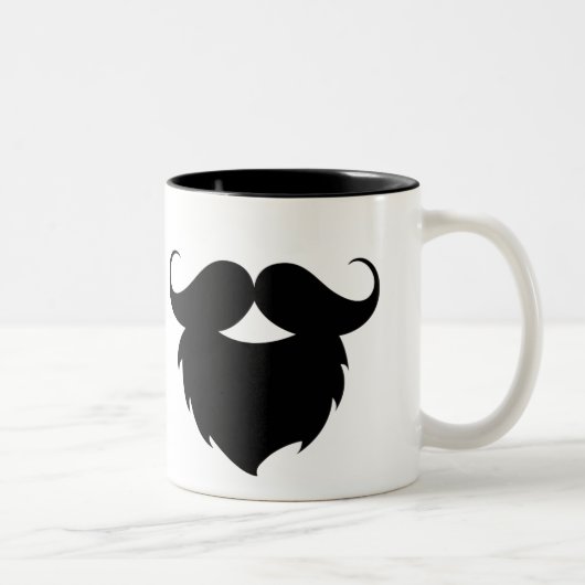 Cool grappige baard tweekleurige koffiemok (Rechts)