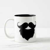 Cool grappige baard tweekleurige koffiemok (Links)