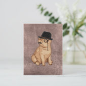 Cool grappige cartoon voor biggenonderzoek briefkaart (Staand voorkant)