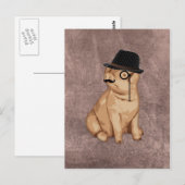 Cool grappige cartoon voor biggenonderzoek briefkaart (Voorkant / Achterkant)