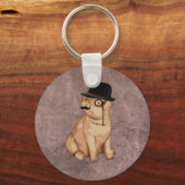 Cool grappige cartoon voor biggenonderzoek sleutelhanger (Voorkant)