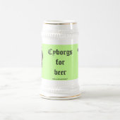 Cool grappige cyborg soldaat bier mok design (Center)