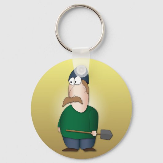 Cool grappige Farmer cartoon Sleutelhanger (Voorkant)