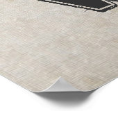 Cool grappige hertenschets "Joy to World", citaat Poster (Hoek)