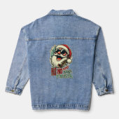Cool grappige Kerstman met zonnebril - Ho-ho-ho Denim Jacket (Achterkant)