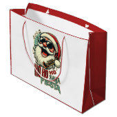 Cool grappige Kerstman met zonnebril - Ho-ho-ho Groot Cadeauzakje (Achterkant Gekanteld)