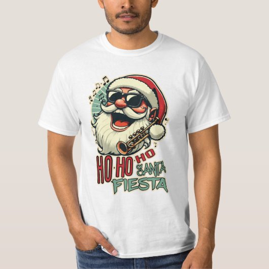 Cool grappige Kerstman met zonnebril - Ho-ho-ho T-shirt (Voorkant)