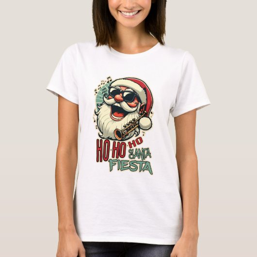 Cool grappige Kerstman met zonnebril - Ho-ho-ho T-shirt (Voorkant)