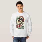 Cool grappige Kerstman met zonnebril - Ho-ho-ho T-shirt (Voorkant volledig)