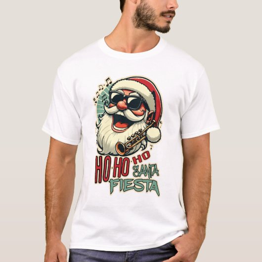 Cool grappige Kerstman met zonnebril - Ho-ho-ho T-shirt (Voorkant)