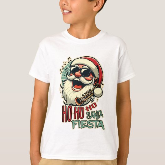 Cool grappige Kerstman met zonnebril - Ho-ho-ho T-shirt (Voorkant)
