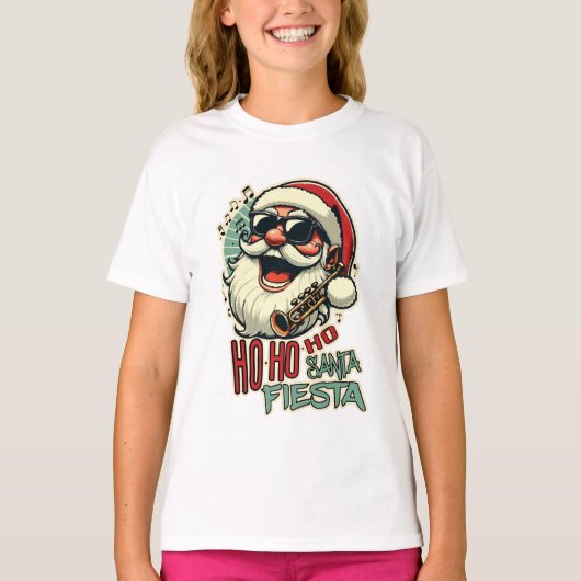 Cool grappige Kerstman met zonnebril - Ho-ho-ho T-shirt (Voorkant)