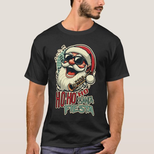Cool grappige Kerstman met zonnebril - Ho-ho-ho T-shirt (Voorkant)