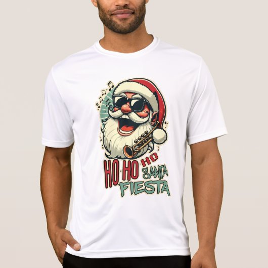 Cool grappige Kerstman met zonnebril - Ho-ho-ho T-shirt (Voorkant)
