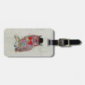 Cool grappige, kleurrijke waterverven bagagelabel (Voorkant horizontaal)