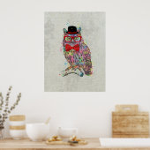 Cool grappige, kleurrijke waterverven poster (Keuken)